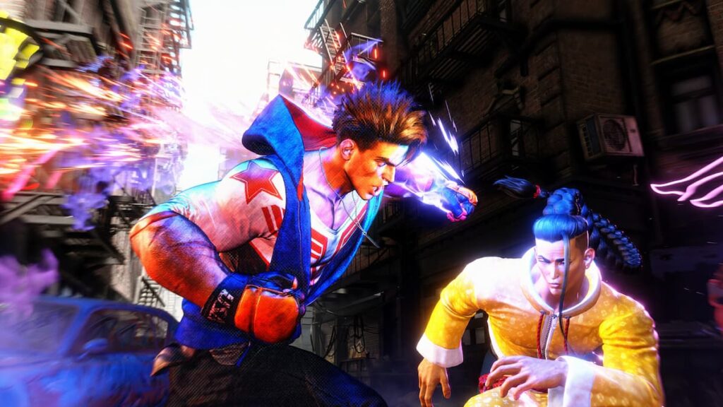 A character punching another character in Street Fighter 6.