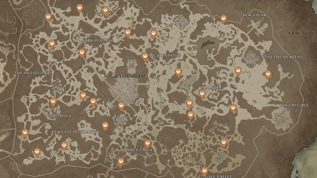 Map of Altars of Lilith