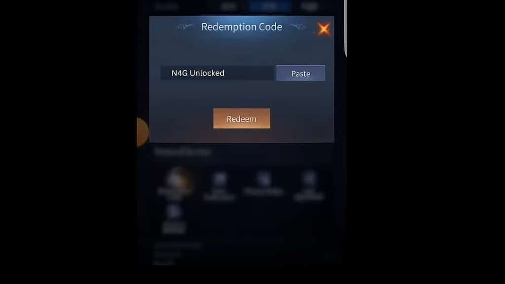 The image is showing the code redemption page for Bloodline Heroes of Lithas.