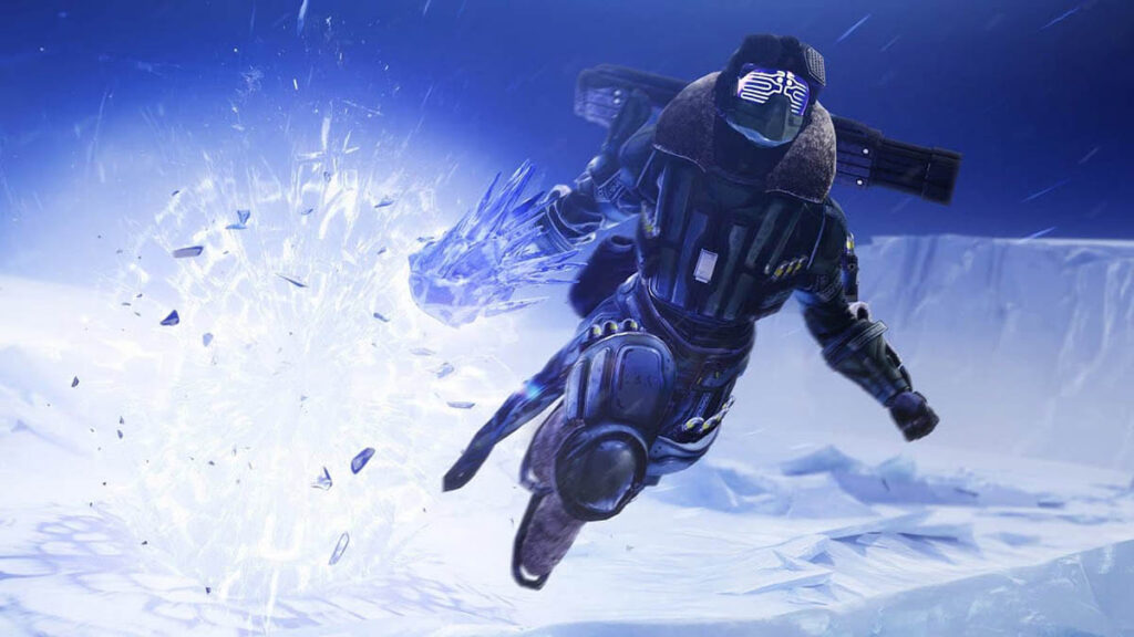 Bild av Glacial Fortress i Destiny 2, en kraftfull förmåga som gör det möjligt för spelare att kalla en skyddande is för att skydda sig själva och sina allierade