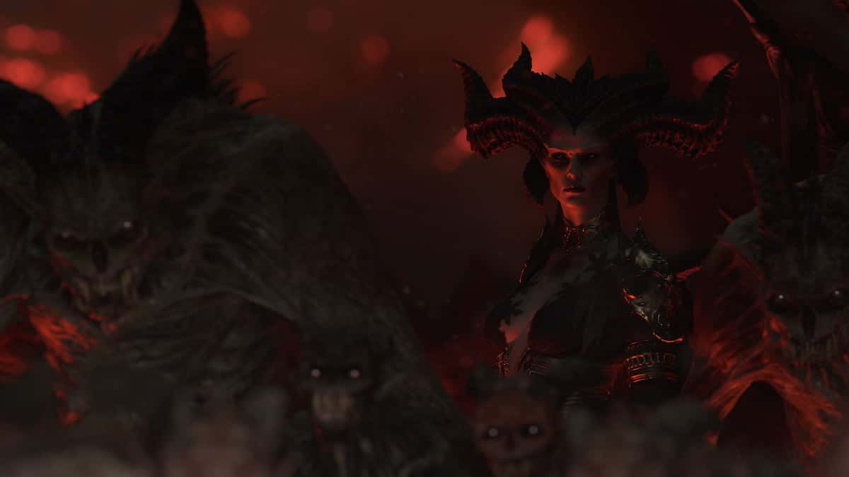 Diablo 4 Promotional Art Lilith and Demons