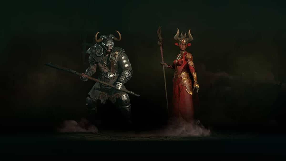 Diablo 4 male and female character.