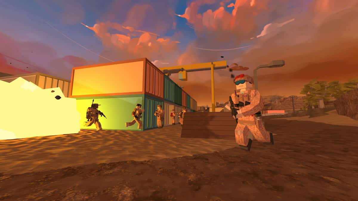 Image of soldiers running in the BattleBit Remastered video game.