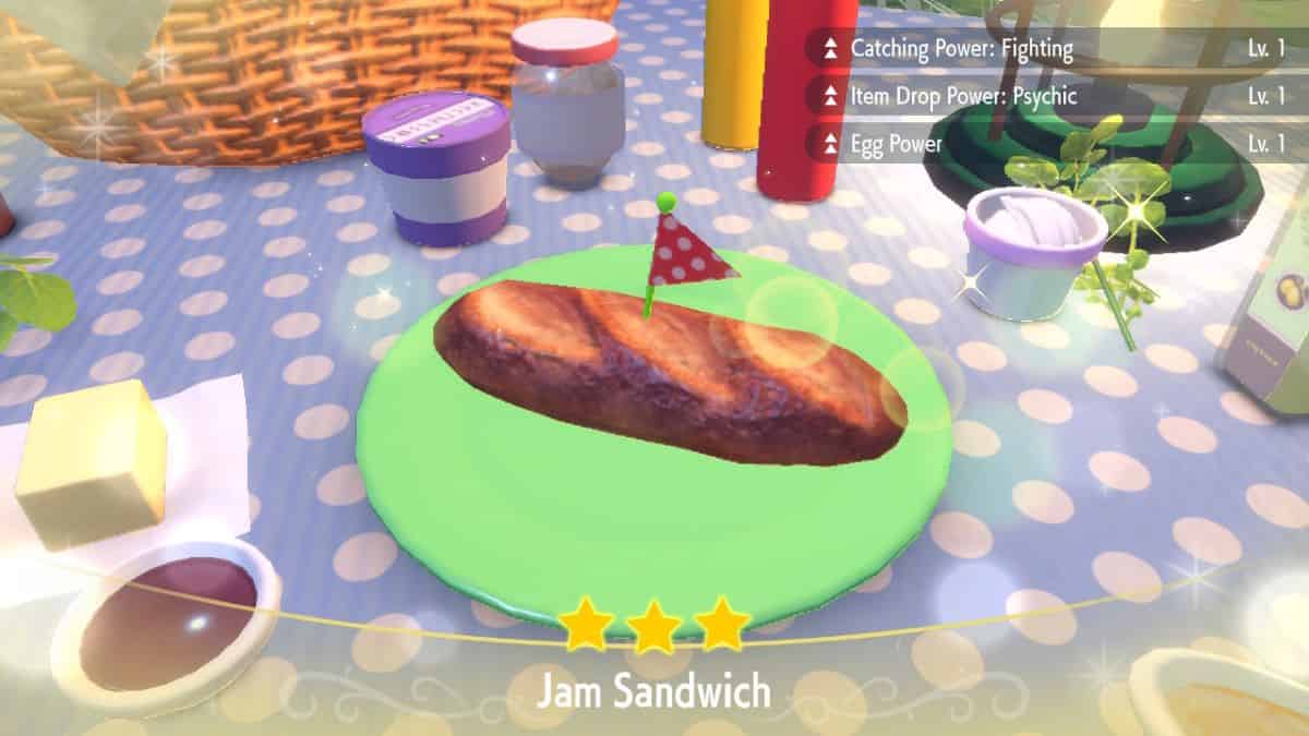 Pokemon Scarlet and Violet Sandwich Recipes List