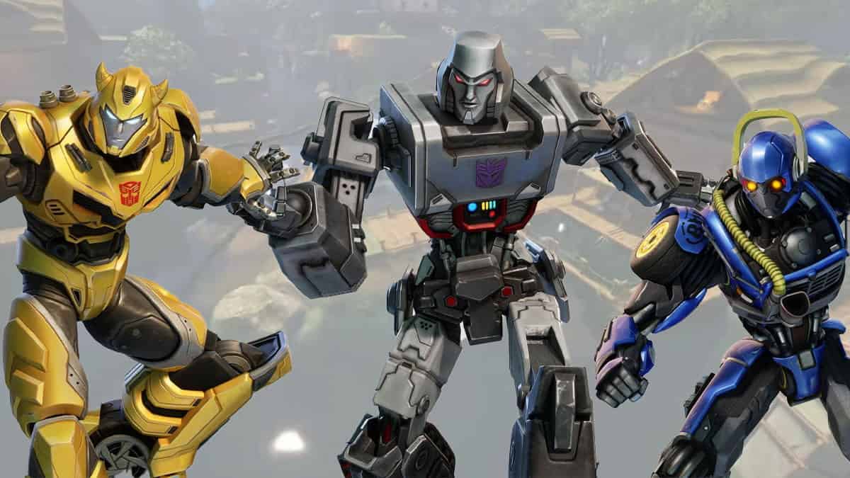fortnite new transformer skins bumble bee, megatron and battlebus