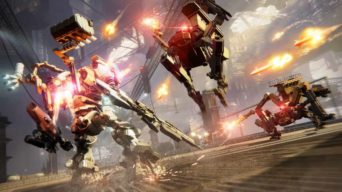Armored Core 6 mecha fight screenshot