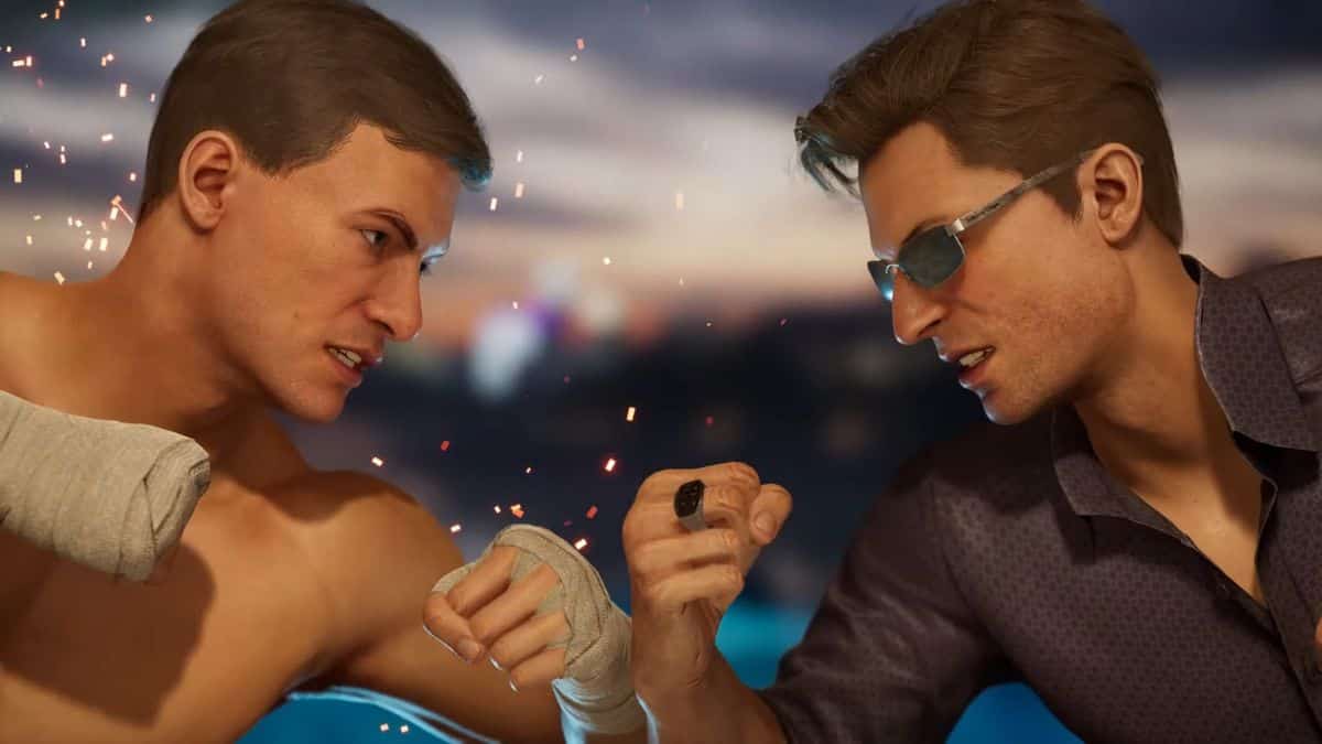 Johnny Cage facing another version of himself