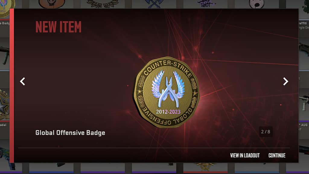 Image du badge Global Offensive dans CS2.