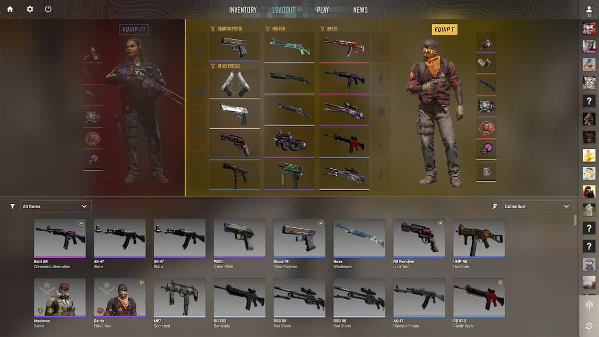 Comprar todas as skins está mais barato no CS2 