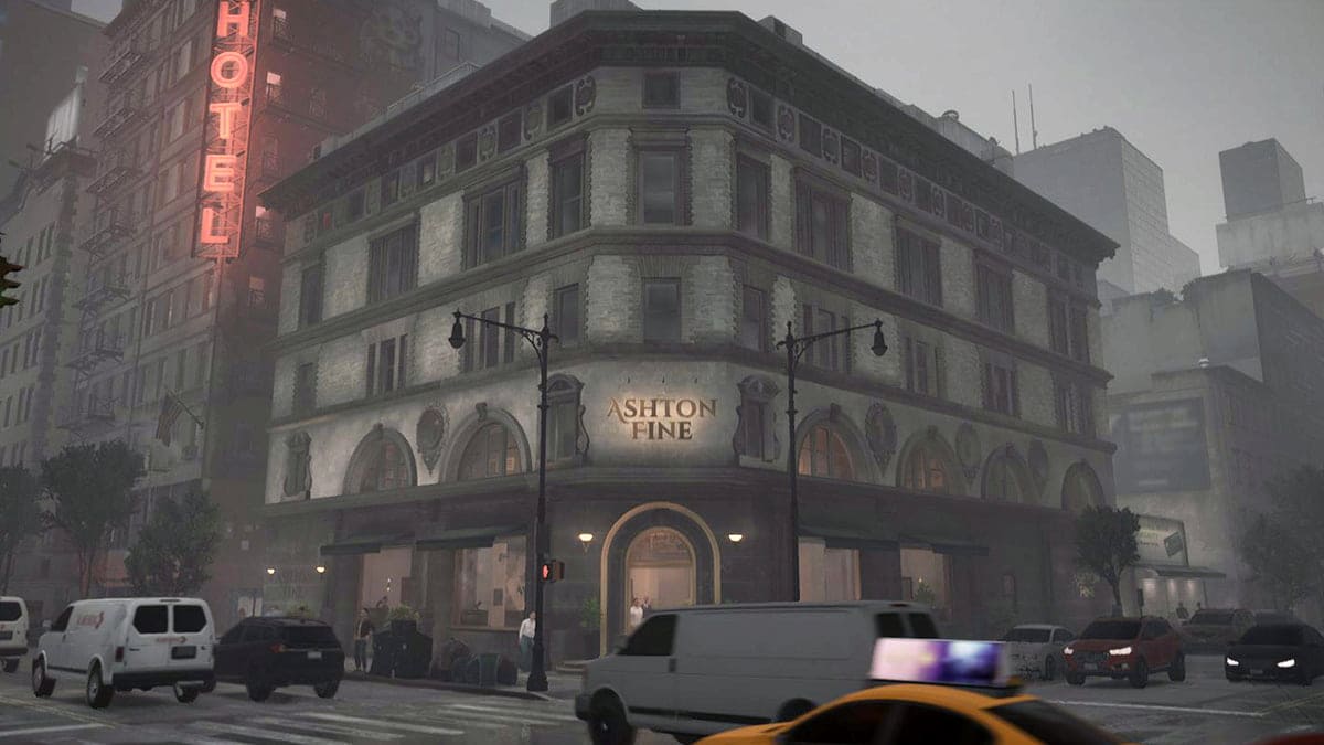 Image of the intro to Dirty Ice heist in Payday 3, showing the Jewellery Store.