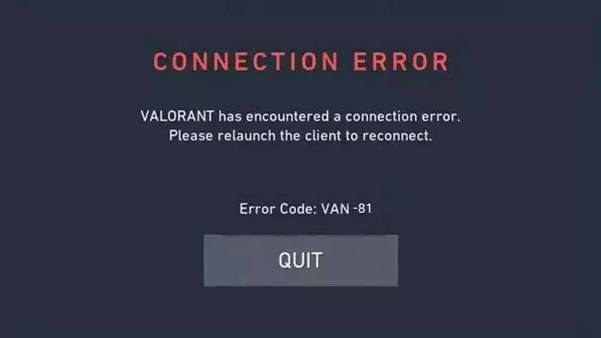 Valorant How to Fix Error Code 81 2 Ways to Fix This Error N4G