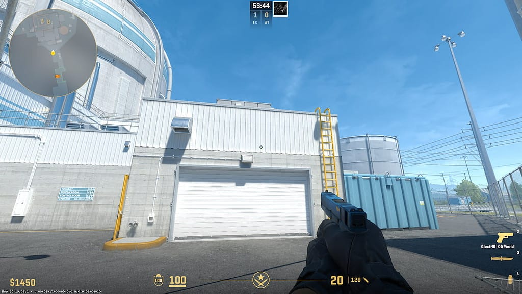 Image of a T spawn on the map Nuke in CS2