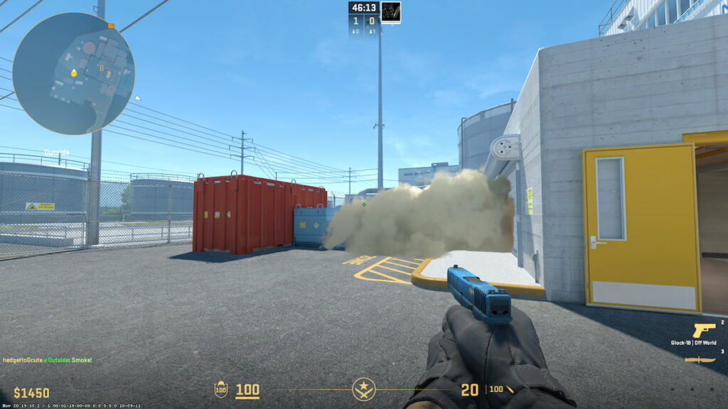 Image of smoke Outside on the map Nuke in CS2
