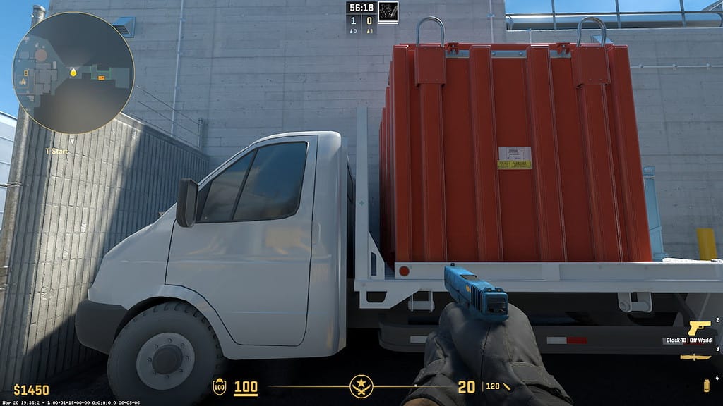 Image of a T spawn on the map Nuke in CS2