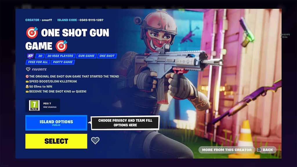 Best Fortnite Gun Game codes for Creative mode (November 2023