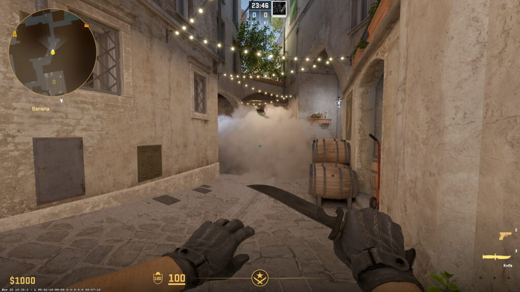 Image of Bananan part of the map Inferno in CS2