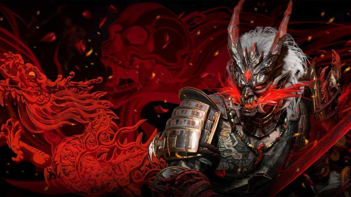 Diablo 4 warrior against a red background