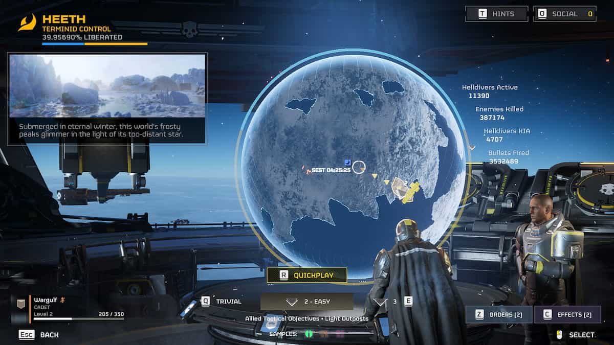 Helldivers 2 image of the Galactic War screen