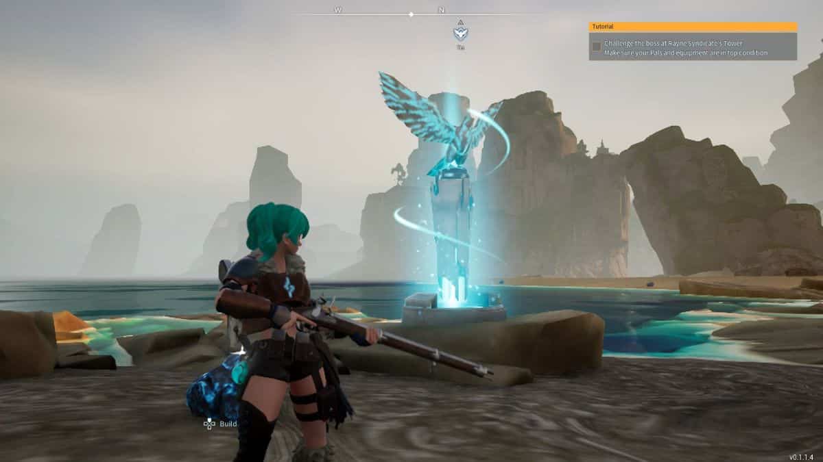 Player unlocks a fast travel point in Palworld