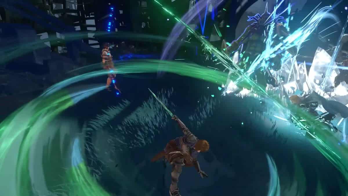 Granblue Fantasy: Relink character wields a sword
