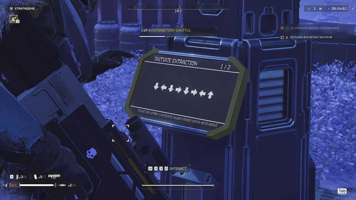 Extraction zone terminal in Helldivers 2.