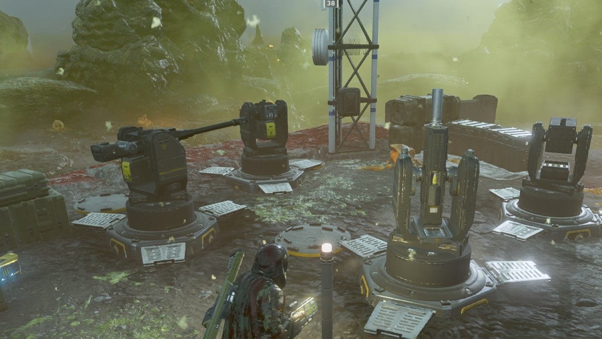 Helldivers 2 screenshot of four sentries