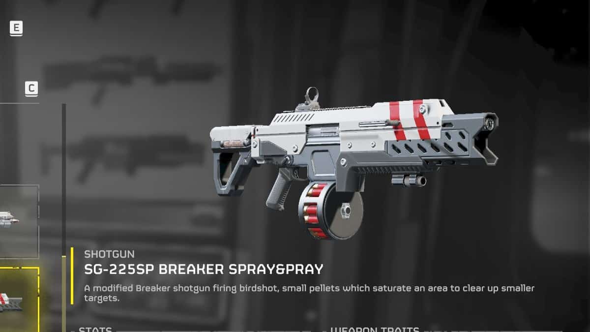 Helldivers 2 screenshot of the Breaker Spray & Pray in the Armory