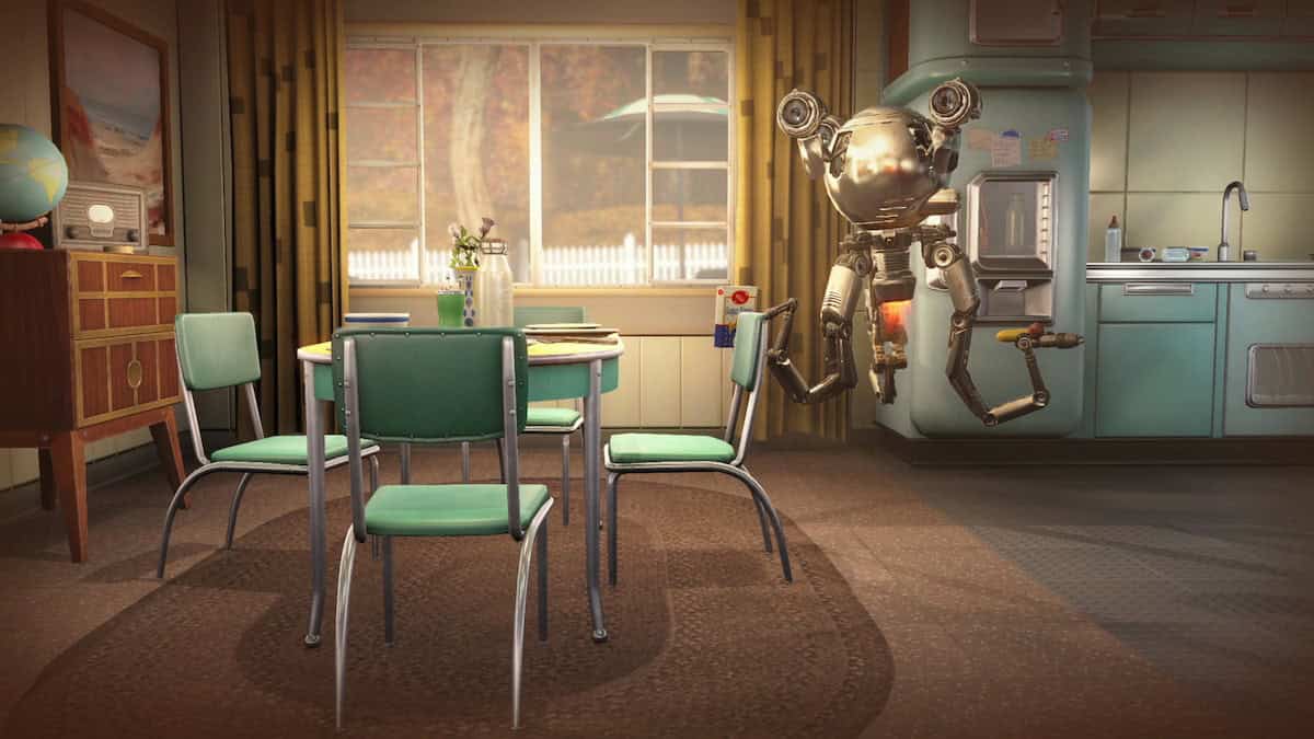 Screenshot of a house enterior with Miste Handy in Fallout 4