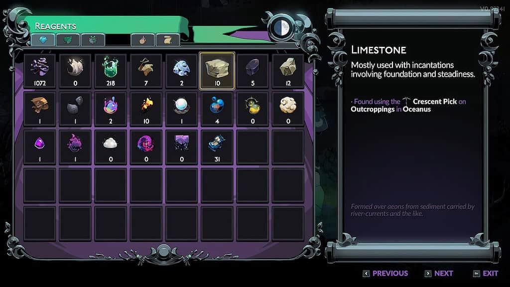Hades 2 image of Limestone from the inventory