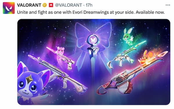 A new Valorant bundle called Evori Dreamwings is available