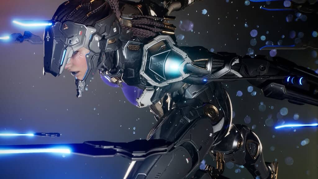 The First Descendant Sharen jumping with her knives