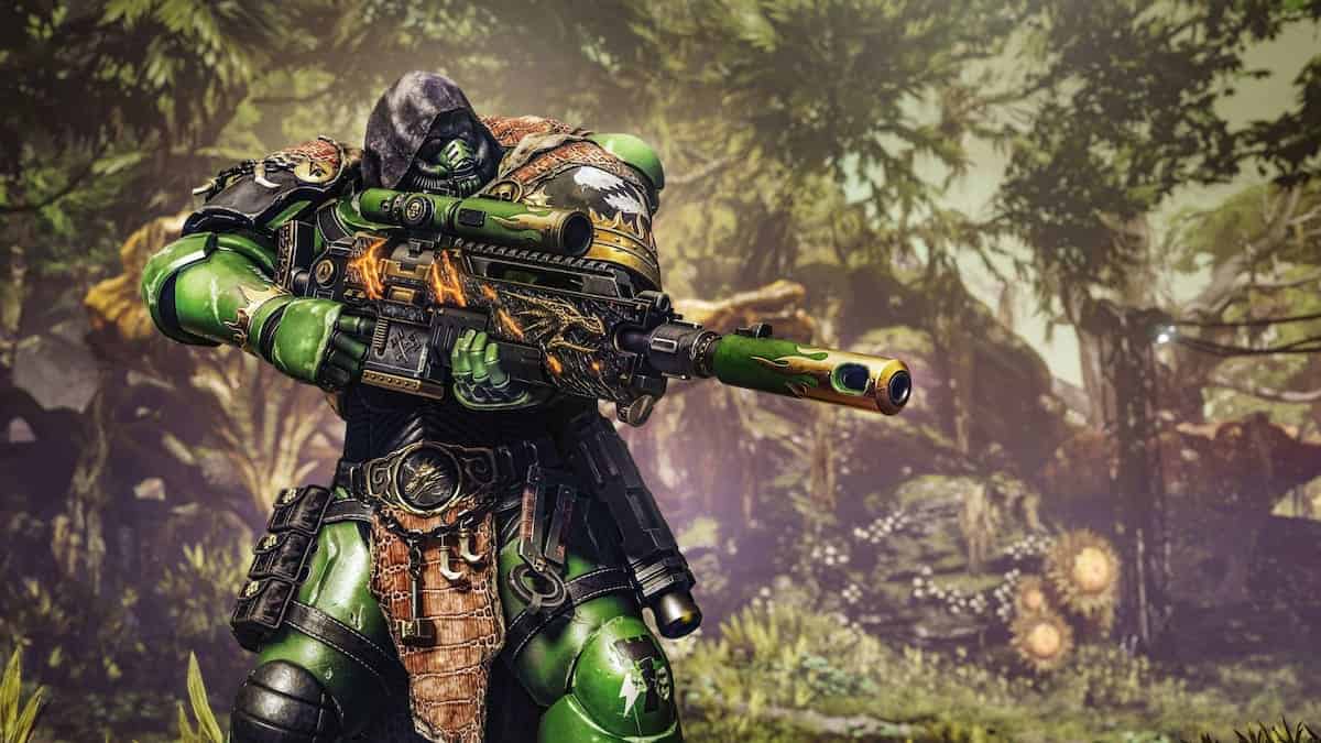 Space Marine 2 Salamander Sniper marine