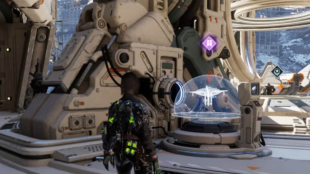 The First Descendant Freyna near the Void Vessel terminal
