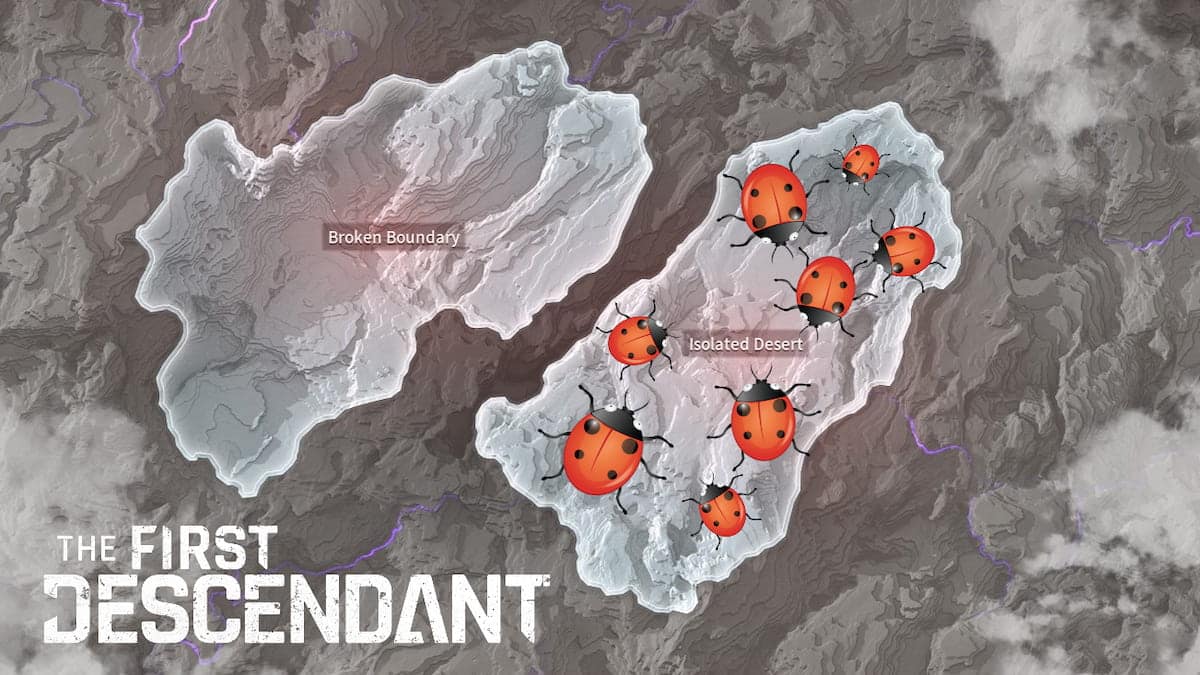 The First Descendant image of Sigma Sector and Isolated Desert with some bugs on it