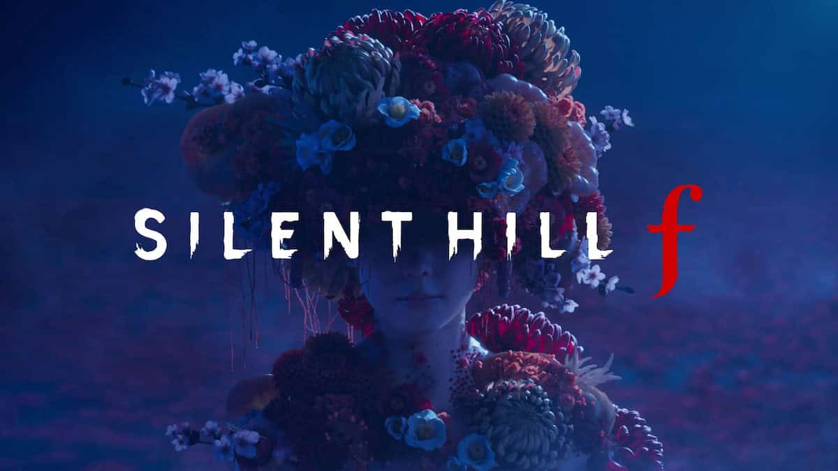 Silent Hill f image of a girl with flowers covering the top half of her head