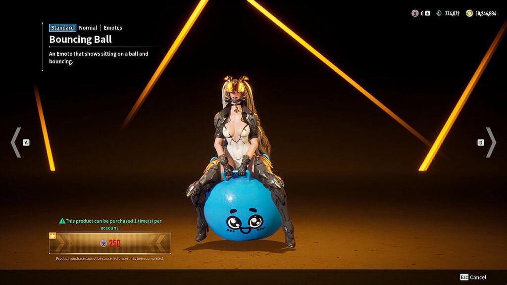 The First Descendant image of Ultimate Bunny on a blue Bouncing Ball