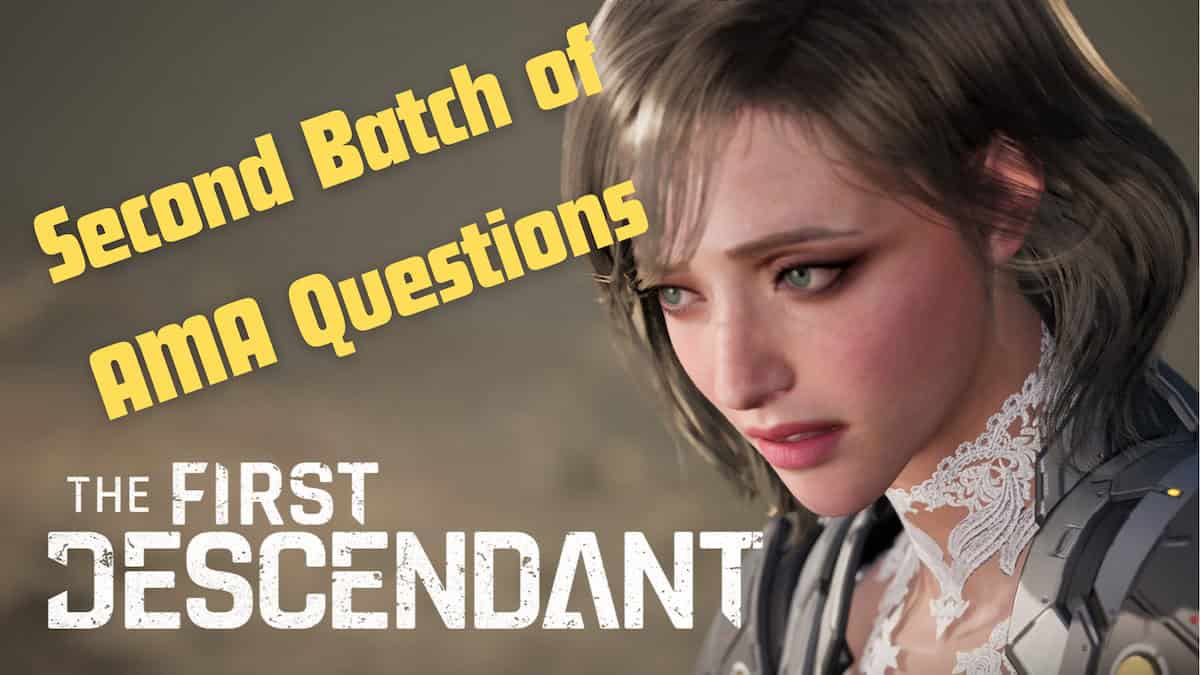 The First Descendant image of Serena with the text saying Second Batch of AMA Questions