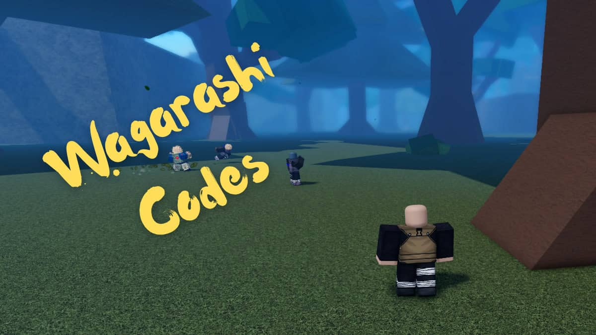 Roblox Wagarashi image from the game with the text saying Wagarashi Codes