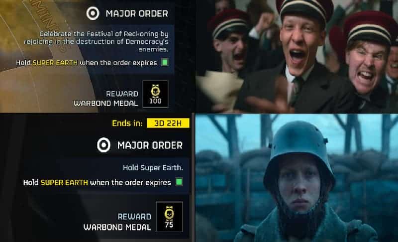 Battle of Super Earth meme made y Helldivers 2 players.