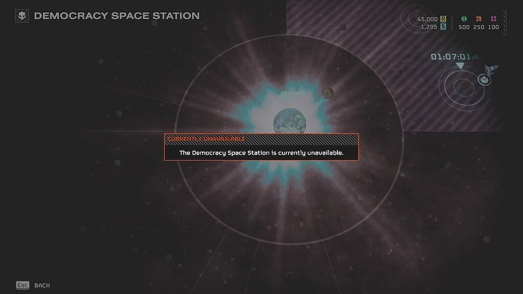 The DSS is unavaliable in Helldivers 2.