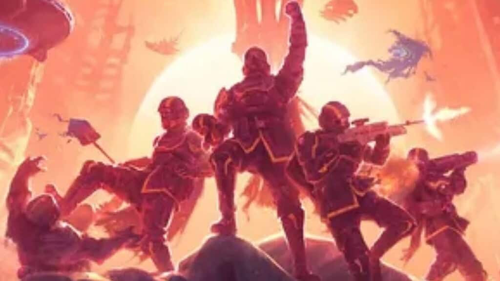 Helldivers 2 Heart of Democracy update cover art zoomed in details.