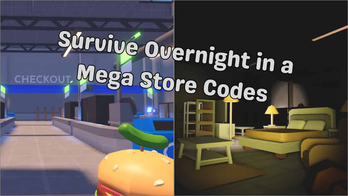 Survive Overnight in a Mega Store Codes daytime and nighttime mega store images
