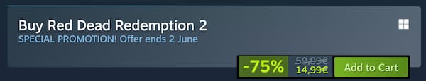 Read Dead Redemption 2 is on sale on Steam.