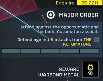 The latest Major Order in Helldivers 2.