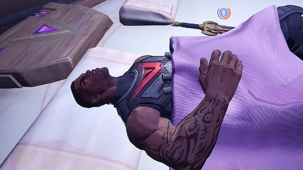 Blade sleeping in Marvel Rivals.