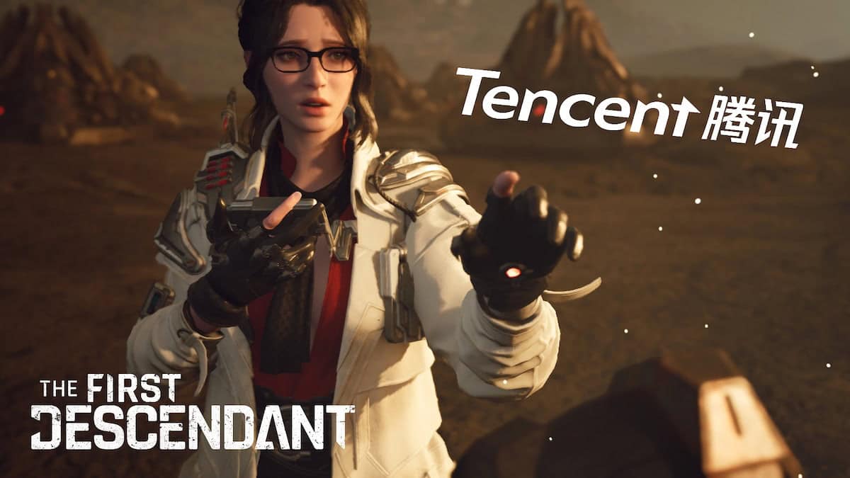 The First Descendant image worried Gley, with Tencent logo in the side.
