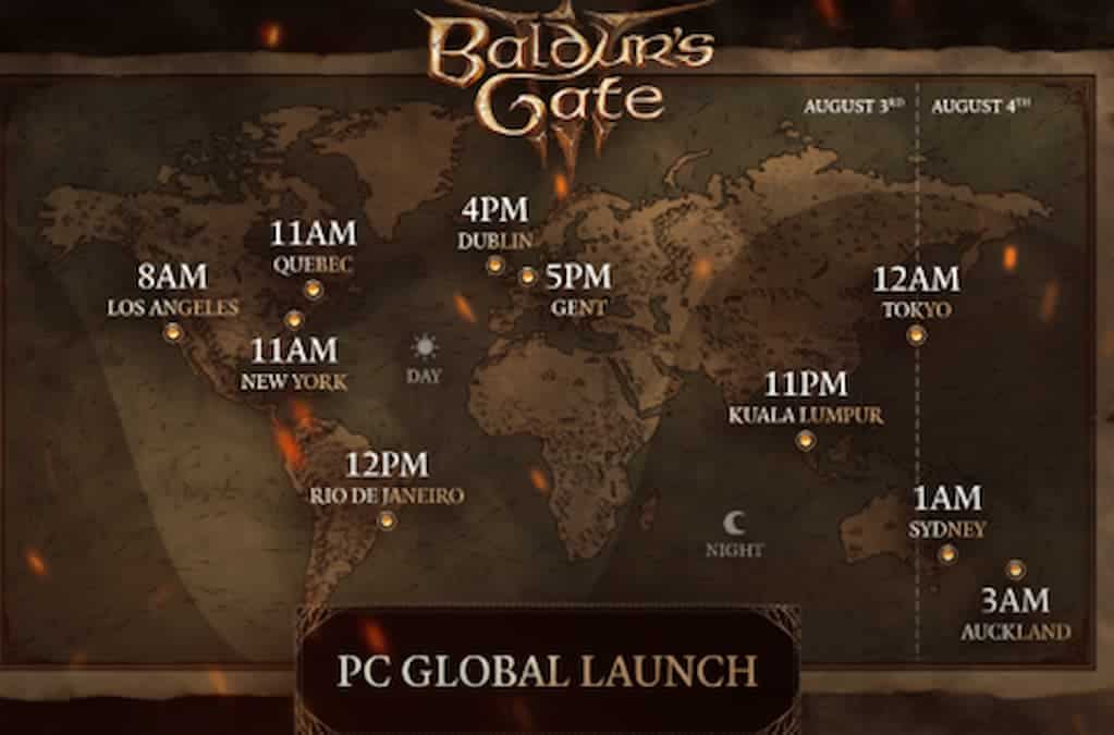 Baldur’s Gate 3 Full Release Time UK, US & Countdown Timer
