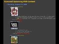Rumored PLAYSTATION Store New Content (US) for 1/24/08