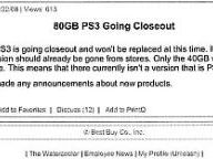 Best Buy discontinuing 80GB PS3