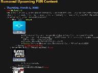 Rumored PLAYSTATION Store New Content (US) for 3/06/08
